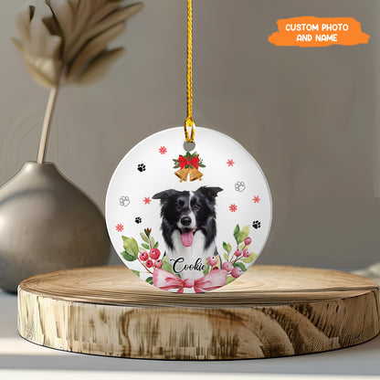 Petthouse | Personalized Pet Ornament, Dog Christmas Ornament, Pet Portrait Name Gift, Gift For Dog Mom