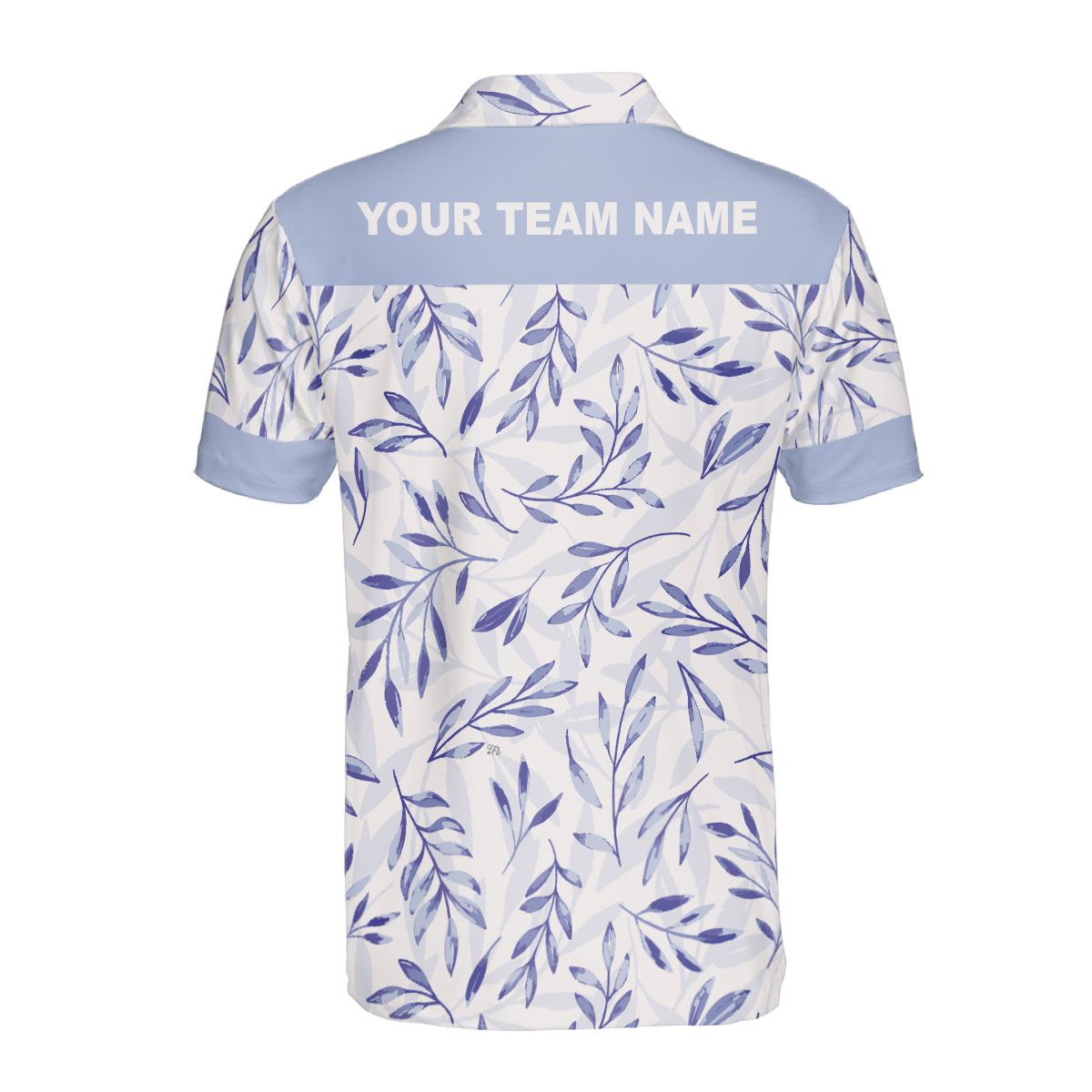 Petthouse | Customized Name Leaf Pattern Golf Polo Leaves Activewear Workout Clothes Gift For Family And Friends