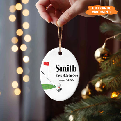 Petthouse | Personalized Golf Ornament, Hole In One Custom Text, Proud Golfer, Christmas Gift For Golf Lover