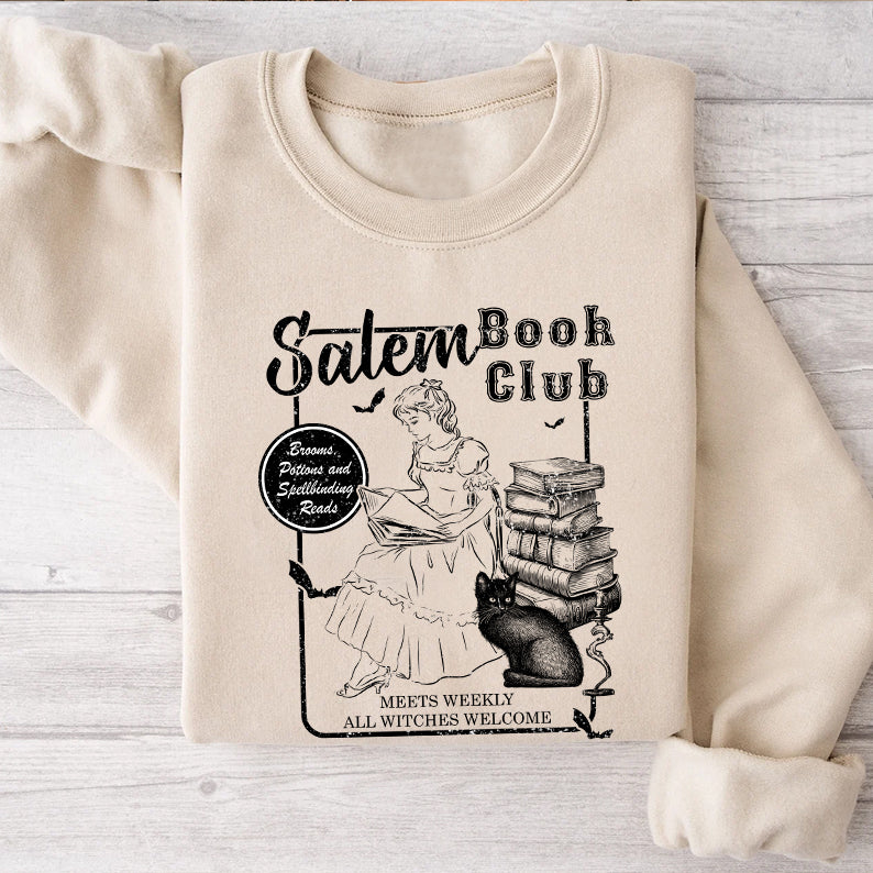 Petthouse | Retro Salem Book Club Shirt, Black Cat Spooky Book Salem Witches, Spooky Season Bookish