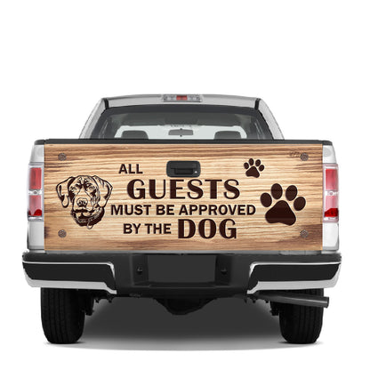 Petthouse | Guests Must Be Approved By German Shorthaired Pointer Dog Tailgate Mural, Tailgate Decal