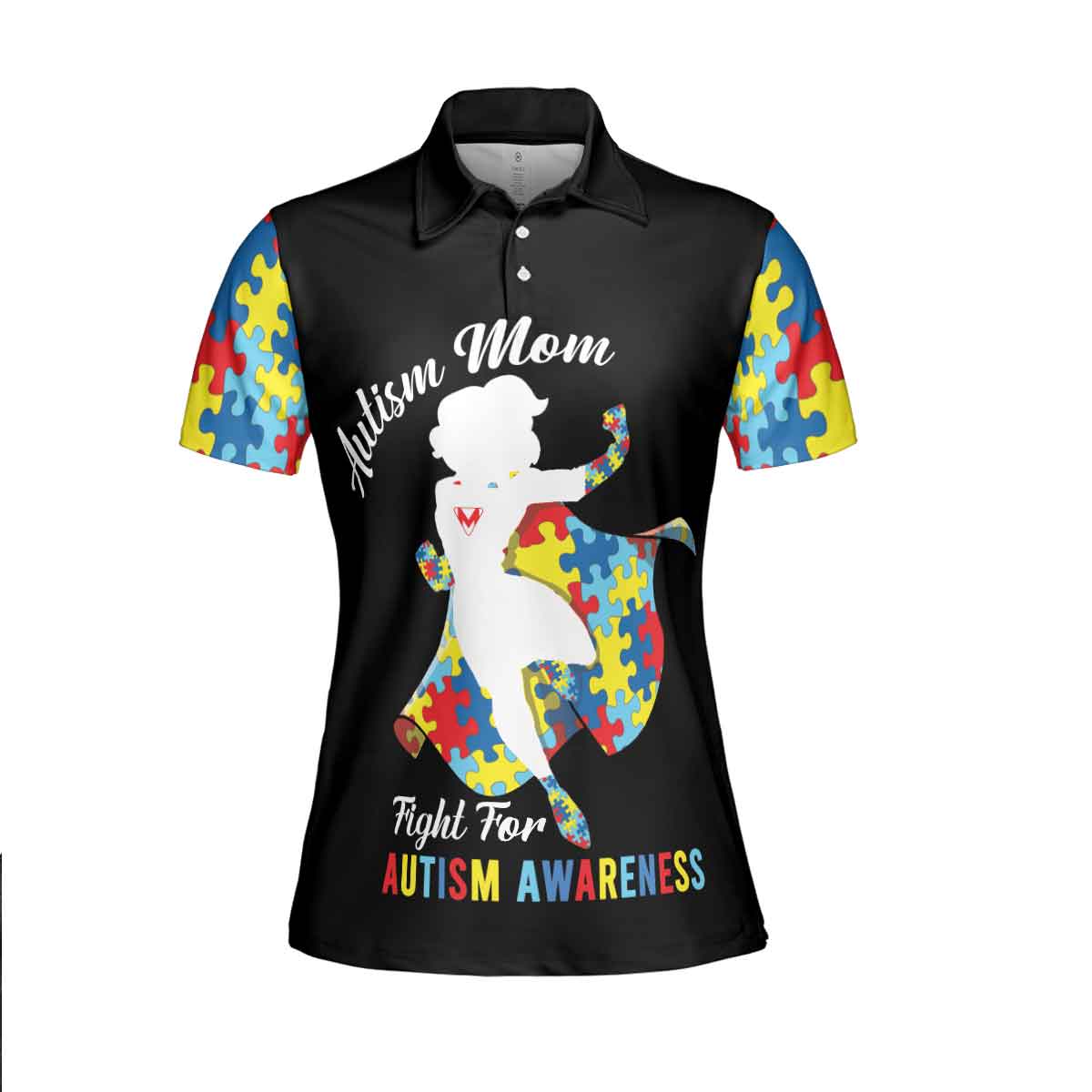 Petthouse | Autism Mom Superhero Polo Shirt Autism Awareness Polo Style Shirt Autism Support Tennis Shirt Autism