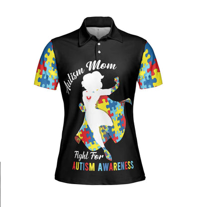 Petthouse | Autism Mom Superhero Polo Shirt Autism Awareness Polo Style Shirt Autism Support Tennis Shirt Autism