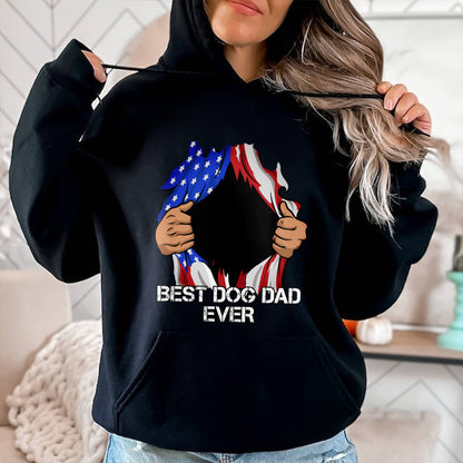 Petthouse | Personalized Best Dog Dad Ever Shirt, Independence Day Dog Father's Gift Dog Lovers