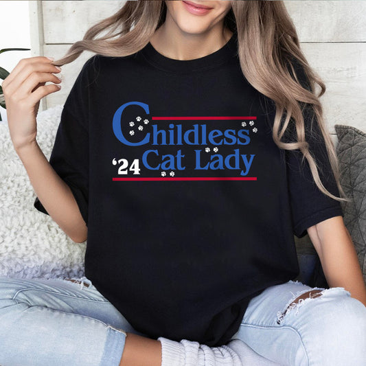 Petthouse | Childless Cat Lady Shirt, Childless Cat Ladies 2024, Cat Lady 24, Miserable Childless Cat