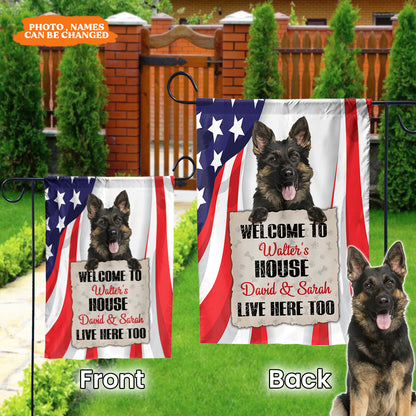 Petthouse | Welcome To The Dog House, Personalized Garden Flags, Gifts For Dog Lovers, Custom Photo Dog Flag