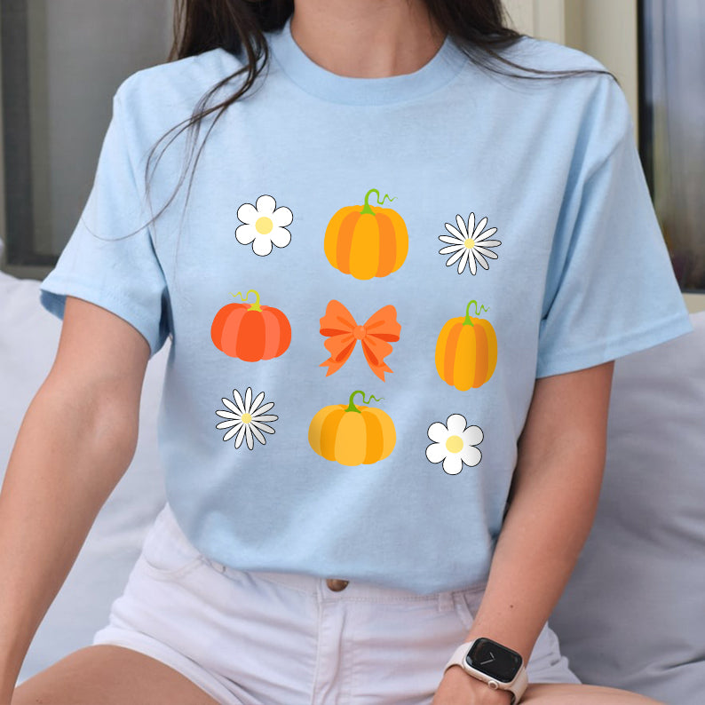 Petthouse | Fall Pumpkin Shirt, Coquette Orange Bow Fall Shirt, Pumpkin Lover Shirt, Thanksgiving