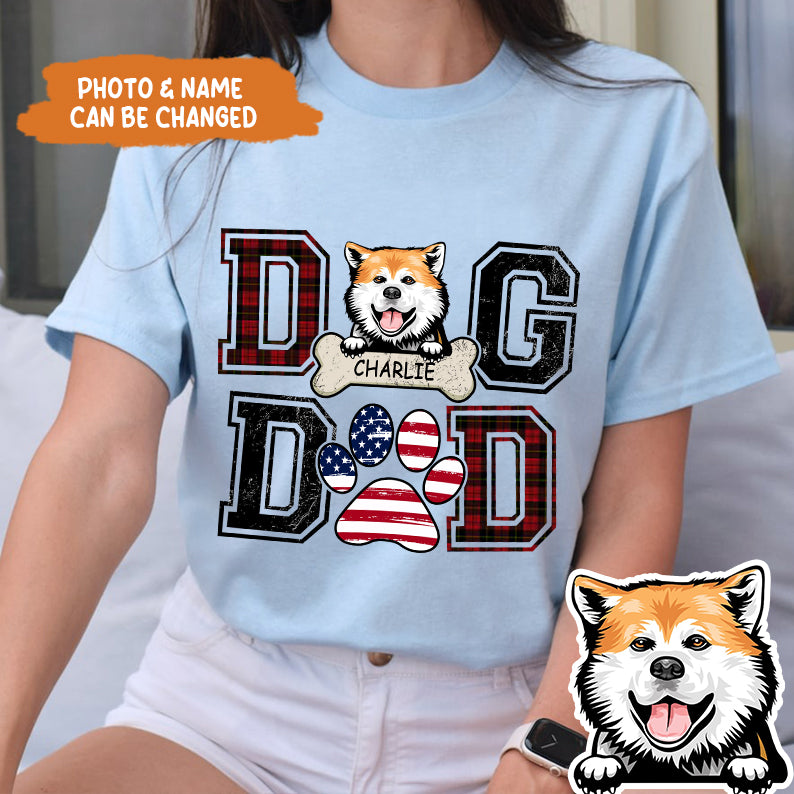 Petthouse | Custom Dog Dad Independence Day Shirt - Best Dog Dad Ever 4 Of July - Fathers Day Gift