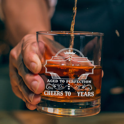 Petthouse | Personalized Whiskey Glass For Men, Engraved Rocks Glass, Birthday Gift For Him