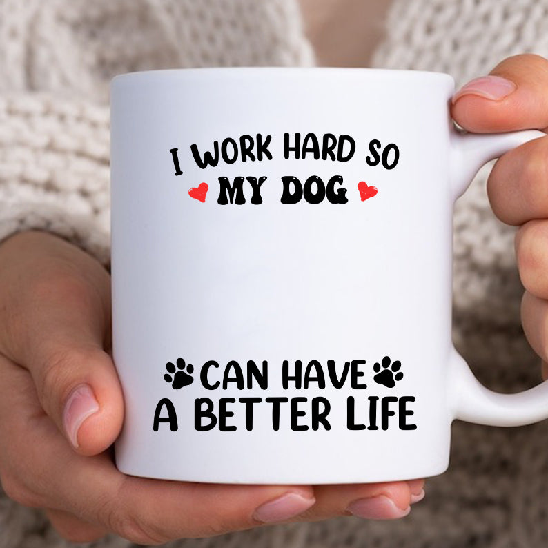 Petthouse | Custom Dog  Work Hard So My Dog Shirt, Dog Mom Shirt, Dog Dad Shirt, Gift For Dog Lover