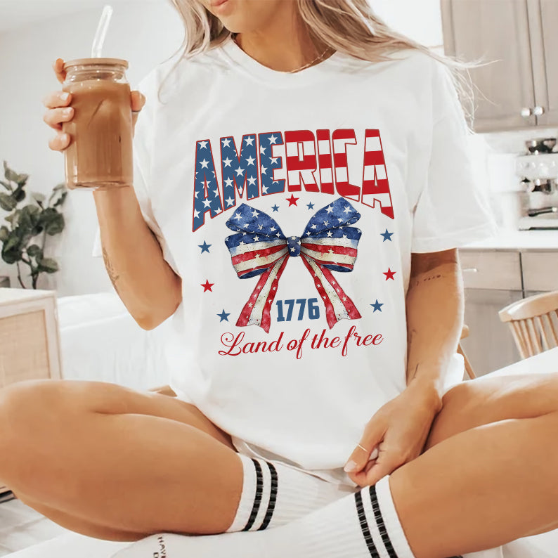 Petthouse | America Land Of The Free Shirt, Womens July 4 Patriotic, Memorial Day