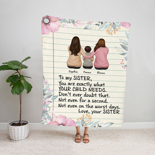 Petthouse | Personalized To My Little Sister Fleece Blanket, Don't Ever Doubt Sherpa Blanket For Soulmate