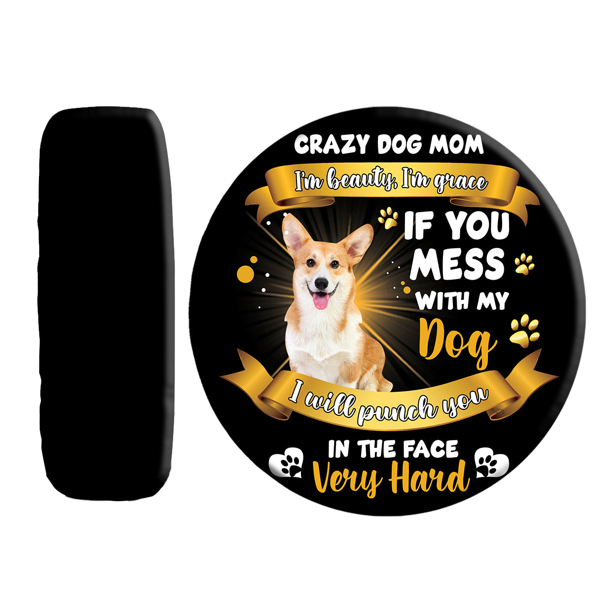 Petthouse | Corgi Cute Wheel Tire Covers Crazy Dog Mom Spare Wheel Cover Car Accessory Mothers Day