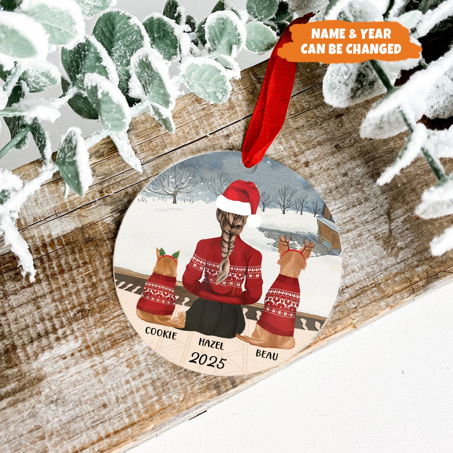 Petthouse | Personalized Family Ornament And Pets, 2024 Family Christmas Ornament, Family With Pets