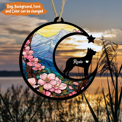 Petthouse | Personalized Loss Of Dog Sympathy Suncatcher, Memorial Gift, Dog Remembrance Gift