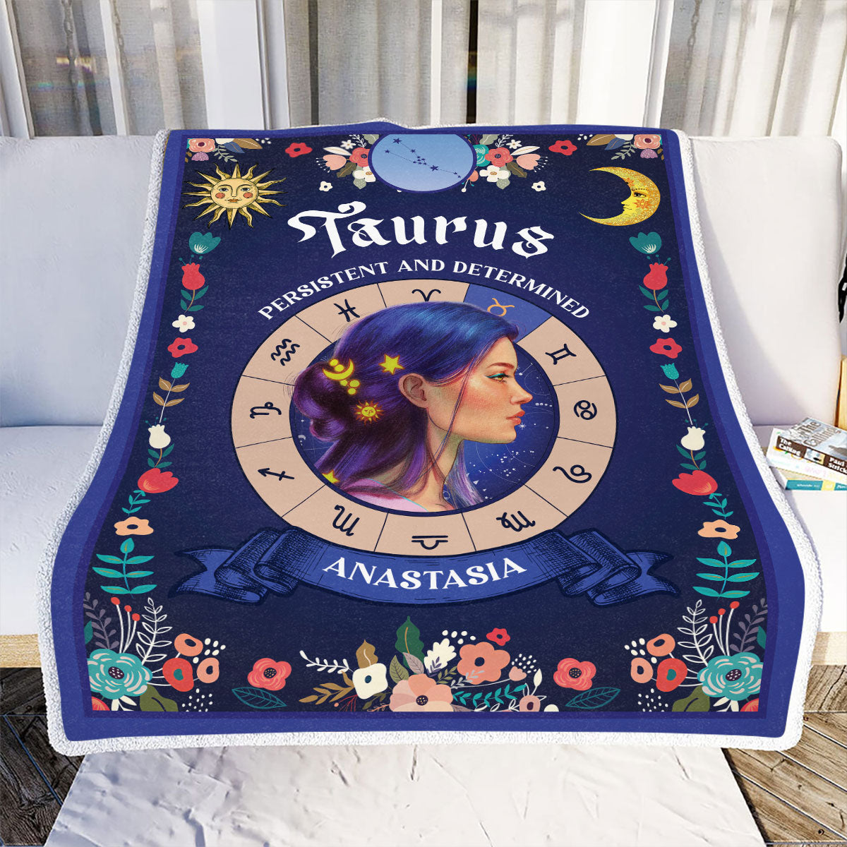 Petthouse | Customized Taurus Fleece Blanket To Wife, Persistent And Determined Throw Blanket To Best Friend