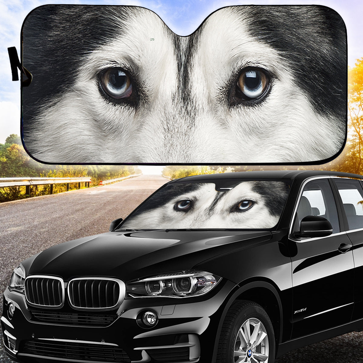 Petthouse | Husky Siberian Window Sun Shade Animal Dog Windshield Sunshade Dog's Lovers Gift Family