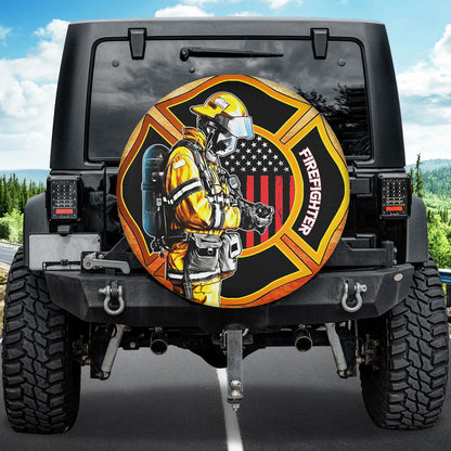 Petthouse | Fireman Firefighter Wheel Tire Covers Thin The Red Firefighter Dad Car Spare Tire Cover