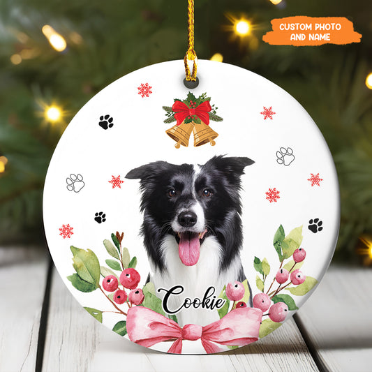 Petthouse | Personalized Pet Ornament, Dog Christmas Ornament, Pet Portrait Name Gift, Gift For Dog Mom