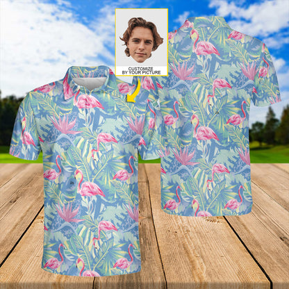 Petthouse | Customized Picture Flamingo Hawaiian Shirt For Men Tropical Trends Men Shirts Flamingo Summer Dad Gift