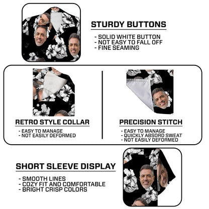 Petthouse | Custom Pattern Black Hibiscus Hawaiian Shirts For Men Women, Summer Hawaiian Shirt, Family Hawaiian Shirt