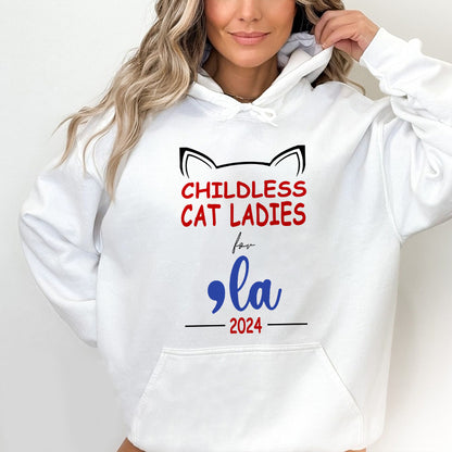 Petthouse | Cat Ladies For Comma La 2024 Shirt, Childless Cat Ladies Shirt, Cat Mom, 2024 Blue Madame