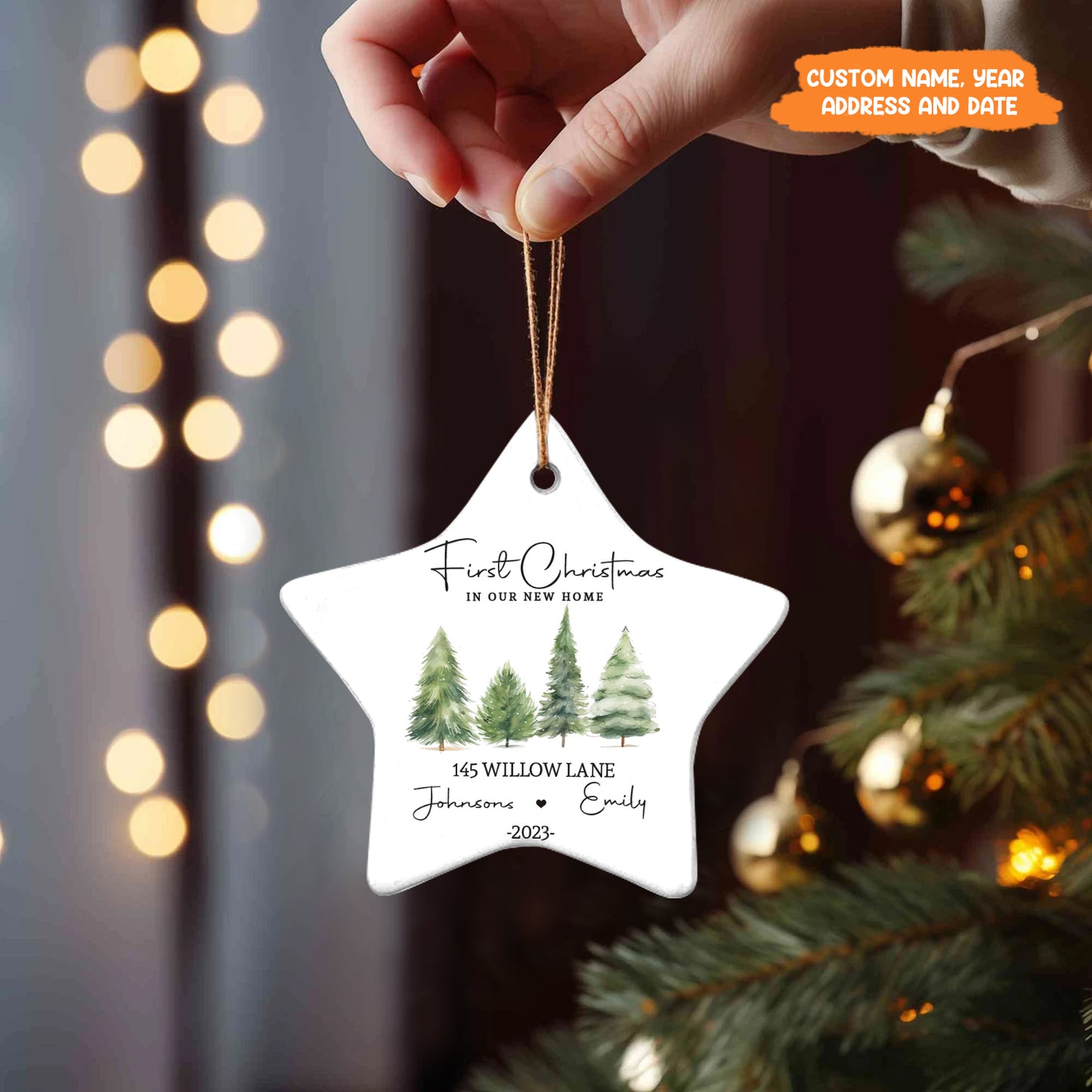 Petthouse | Personalized First Christmas In Our New Home Ornaments, 2024 Home Keepsake, Christmas Gift