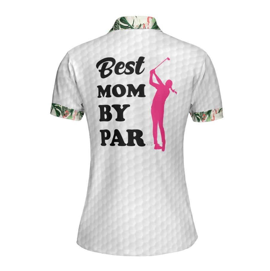 Petthouse | Golf Girl Polo Shirt Golf Heart Beat Flamingo Tropical Floral Pattern Unisex Polo Shirt