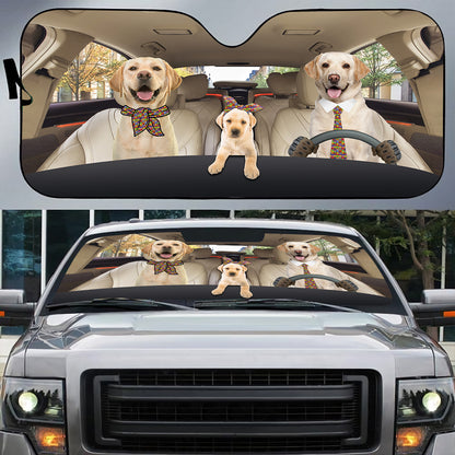 Petthouse | Labrador Retriever Dog Driver Sun Shade Autism Awareness Car Auto Sun Shade Car Decor