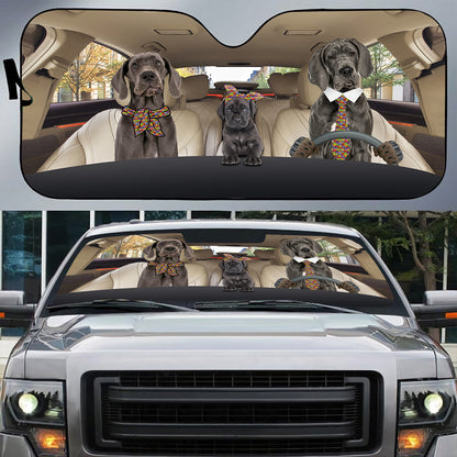 Petthouse | Great Dane Dog Car Windshield Sunshade Autism Awareness Sun Shade Car Windshield Car Decor