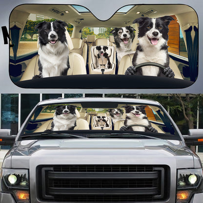 Petthouse | Border Collie Sunshade Dog Border Collie Auto Sunshades Car Accessories Car Decor Dog Lover