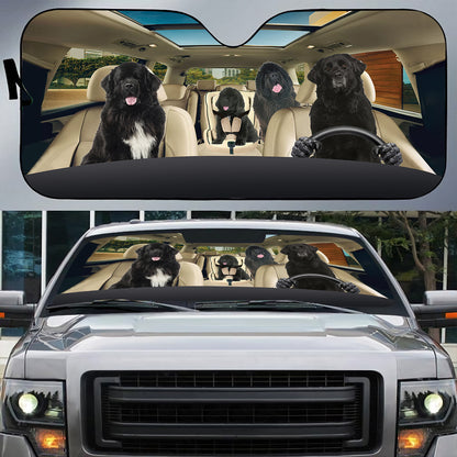 Petthouse | Newfoundland Dog Sunshade Auto Sunshade For Windshield Dog Addictions Car Accessories Gifts