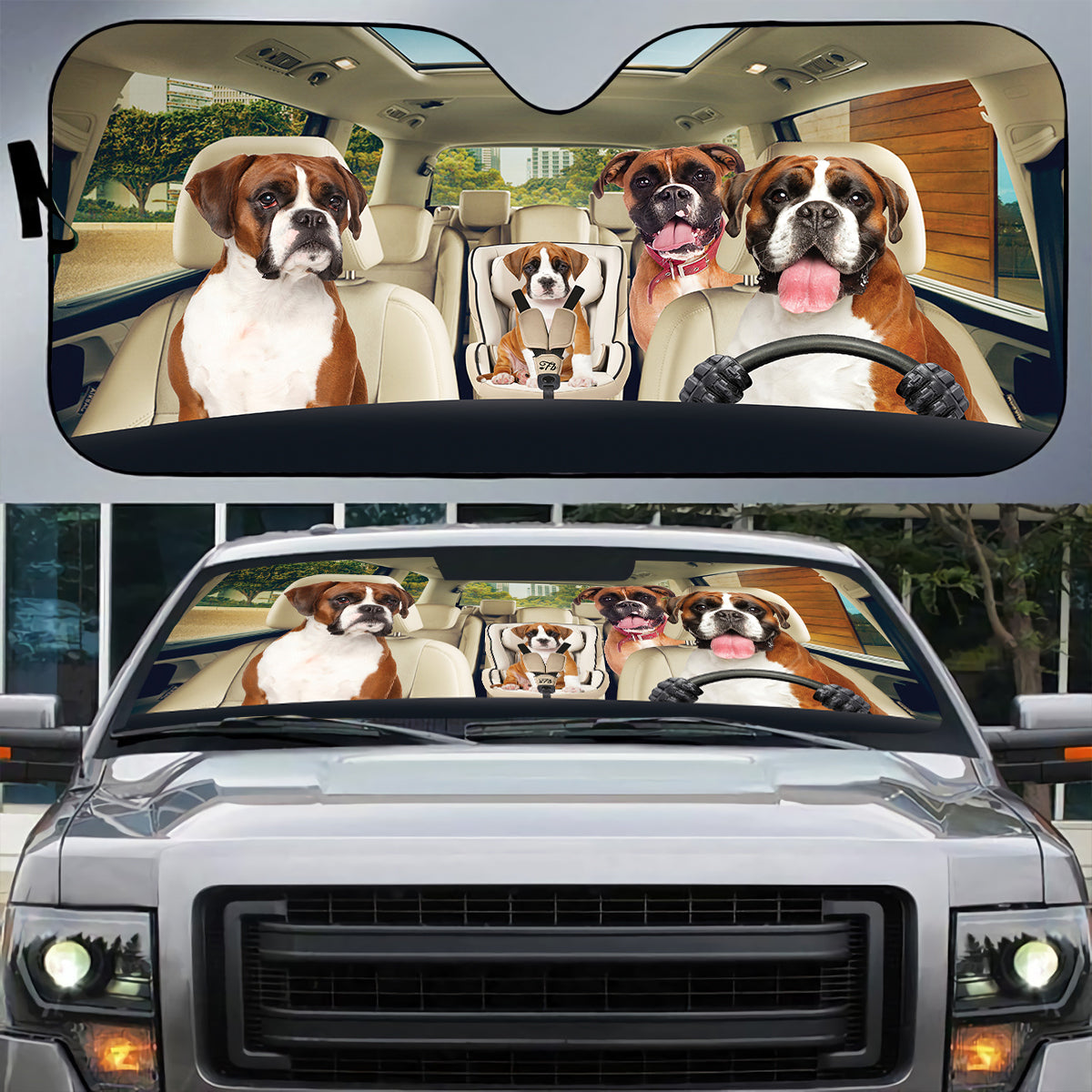 Petthouse | Boxer Car Sunshade Window Dog Mom Dog Dad Sun Shade Car Sun Visors Sunshade Dog Sun Shade