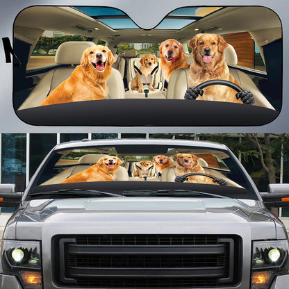 Petthouse | Golden Retriever Car Sunshade Window Dog Mom Dog Dad Sun Shade Car Sun Visors Sunshade Dog