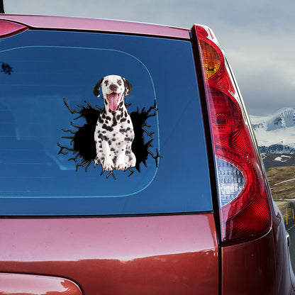 Petthouse | Dalmatian Adhesive Vinyl Decal Dog Peel And Stick Sticker Indoor Outdoor Use Car Window Decor
