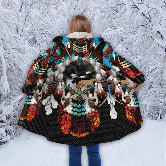 Petthouse | Eagles Birds Lovers Hooded Cloak, Dreamcatchers Amerind Mom Native Mom For Indigenous