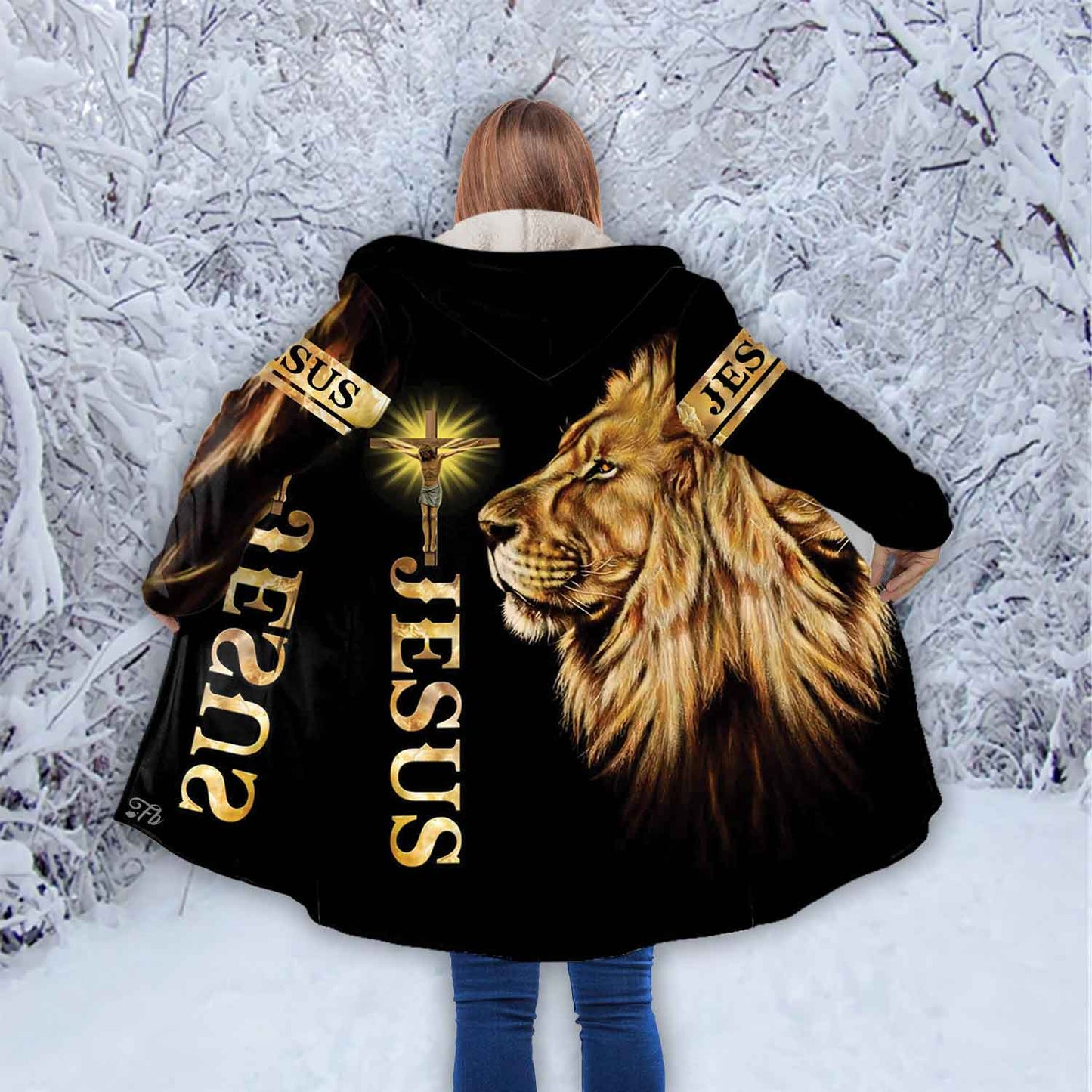 Petthouse | Christ Lion Hooded Cloak Jesus My Strength Cloak Christian Hooded Cloak Christian Best Gift