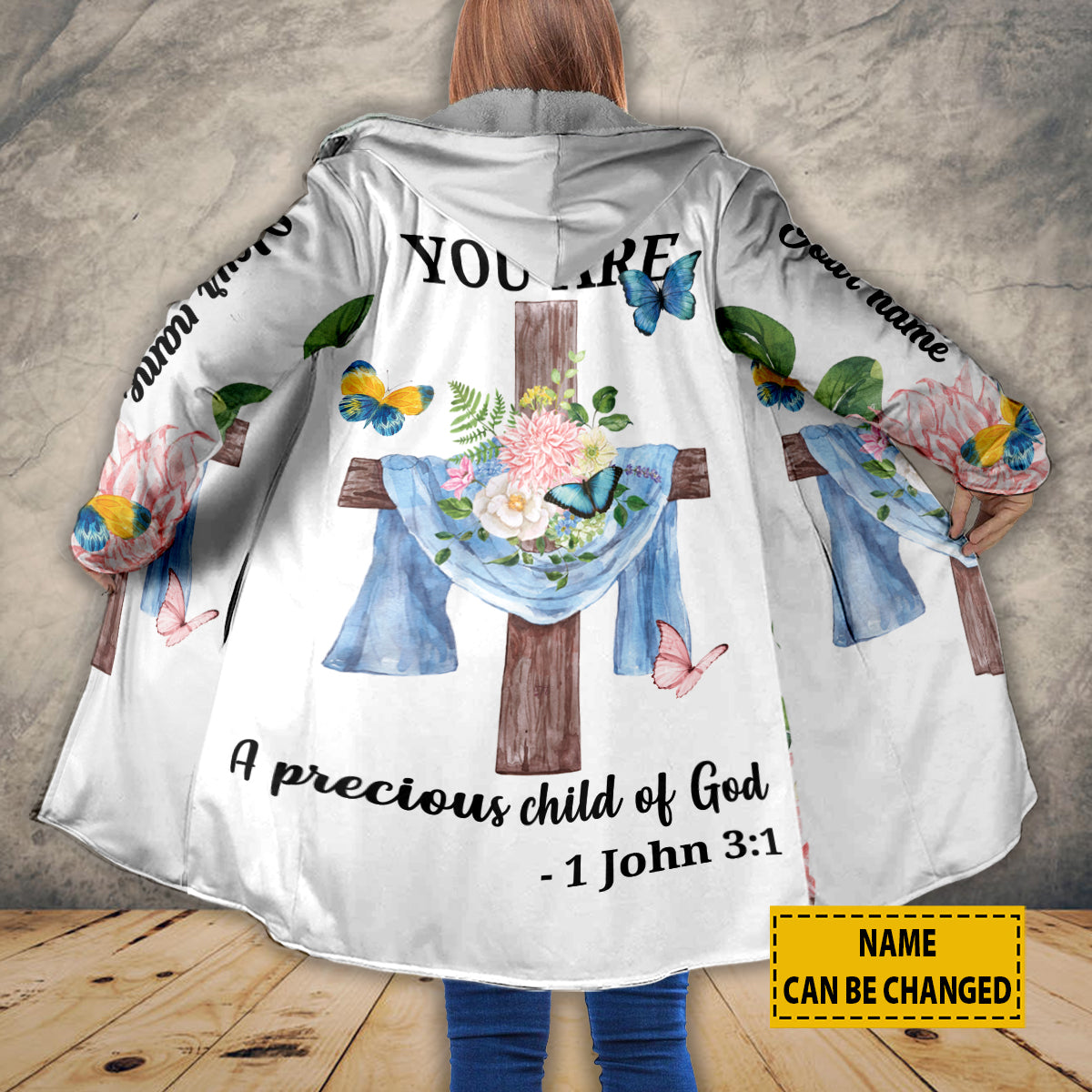 Petthouse | You Are A Precious Child Of God Hooded Cloak Customized Name Cloak Christian Apparel