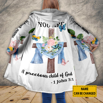 Petthouse | You Are A Precious Child Of God Hooded Cloak Customized Name Cloak Christian Apparel