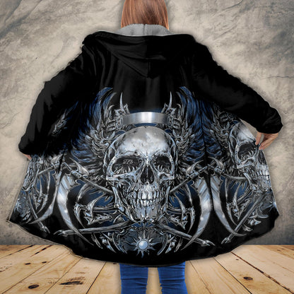 Petthouse | Skull Death Hooded Cloak Skull Death Scythe Hooded Cloak Horror Pattern Hooded Cloak Horror Style