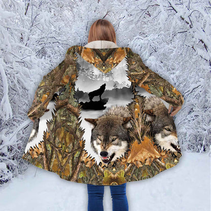 Petthouse | Wolf Wildlife Animal Forest Hooded Cloak, Hunting Wolf Lovers Christmas Day Gift