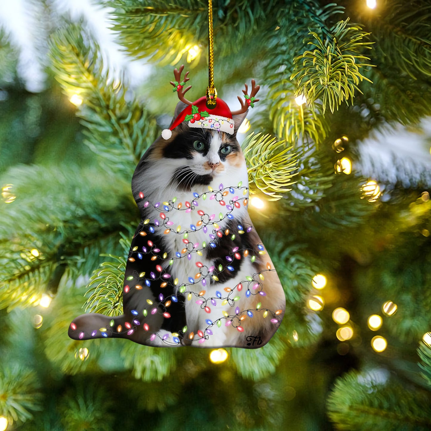 Petthouse | Calico Cat Ornament Christmas Ornament Calico Cat Christmas Ornament Christmas Decor