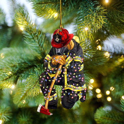 Petthouse | Firefighter Car Ornament Fireman Pride Firefighter Gift Hanging Ornamnet Xmas Gift