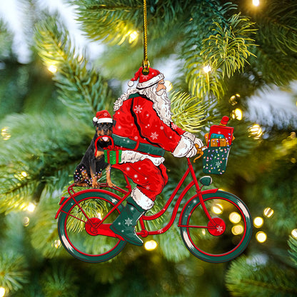 Petthouse | Rottweiler Santa Claus Ornament, Rottweiler Bicycle Ornament, Rottweiler Owner Gift