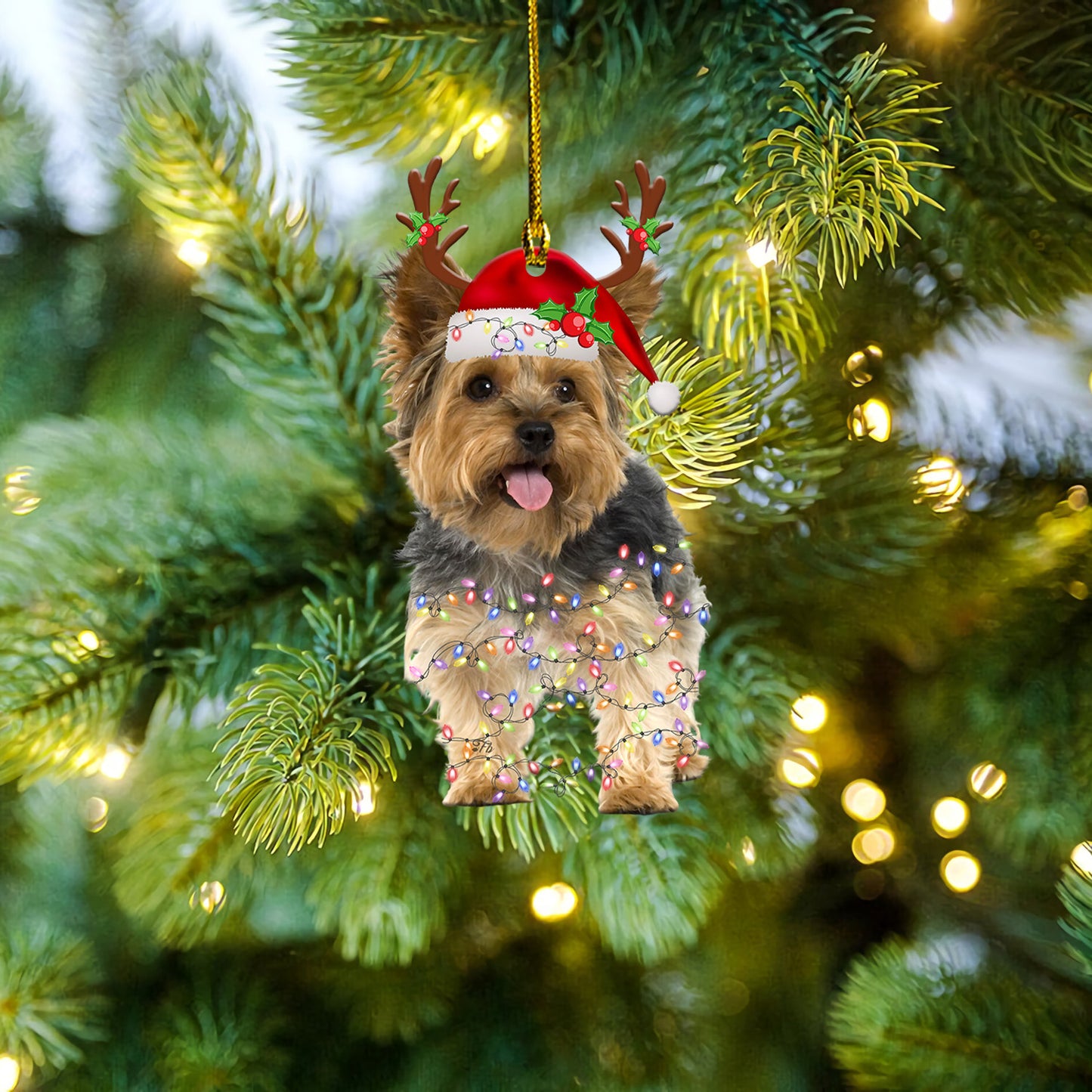 Petthouse | Yorkshire Terrier Ornament Dog Lover Ornament Dog Merry Christmas Ornament Xmas Gift