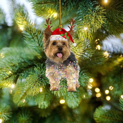 Petthouse | Yorkshire Terrier Ornament Dog Lover Ornament Dog Merry Christmas Ornament Xmas Gift