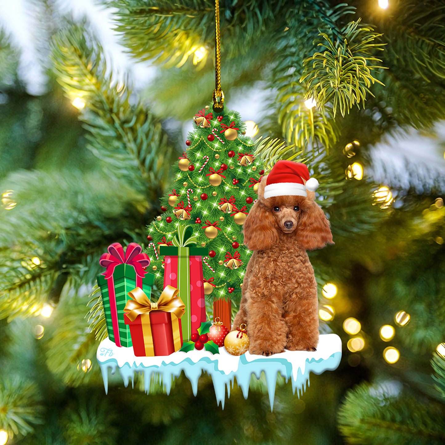 Petthouse | Poodle Christmas Ornament Christmas Tree Ornament Poodle Lovely Ornament Christmas Gift