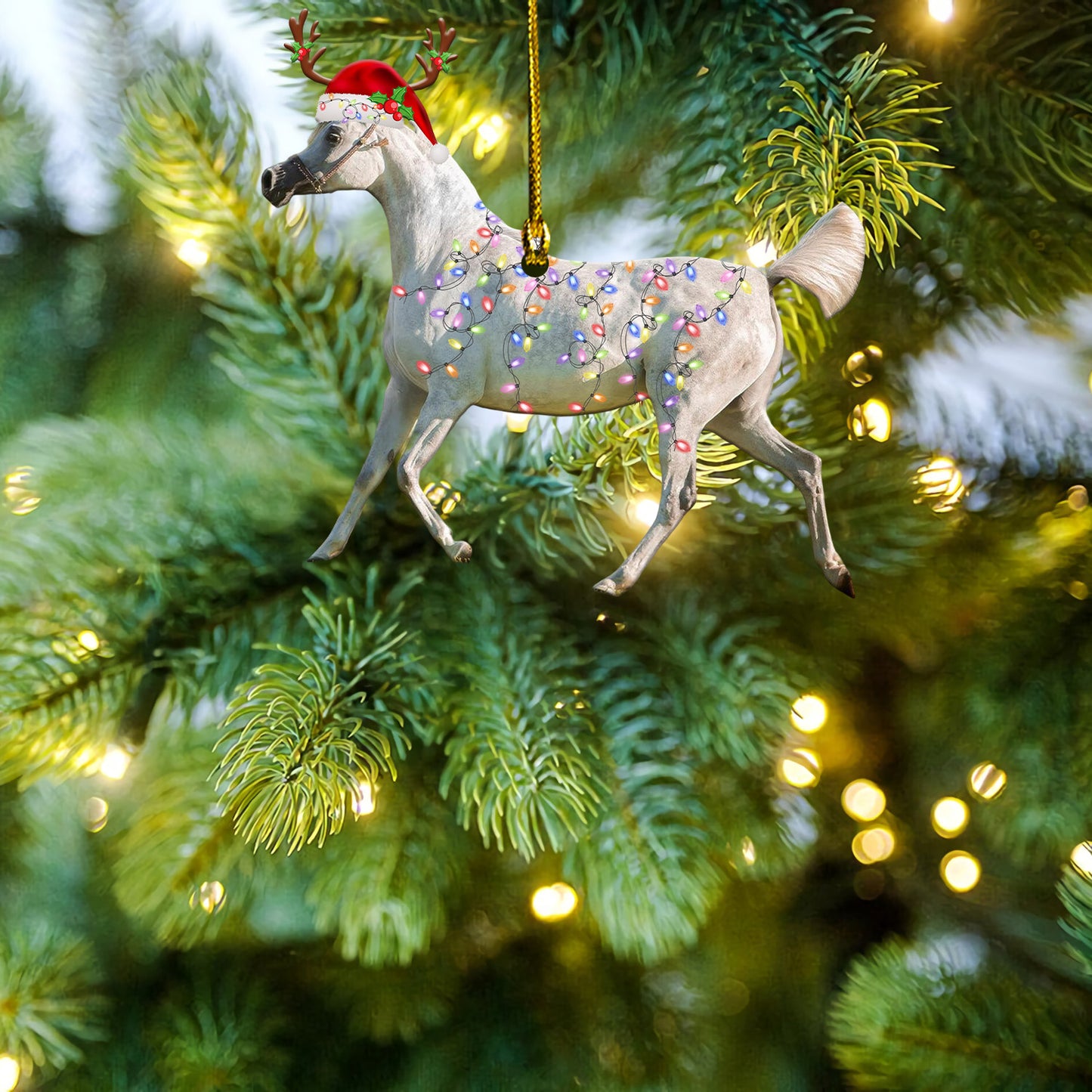 Petthouse | Arabian Horse Car Hanging Ornament Horse Merry Christmas Ornament Xmas Gift