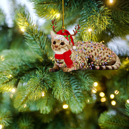 Petthouse | Bengal Cat Christmas Ornament, Cute Bengal Xmas Ornament, Bengal Cat Xmas Light Ornament