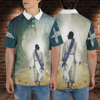 Petthouse | Jesus Christian Storm Polo Shirt God Christ Religion Sport Shirt Family And Friends Gift Idea